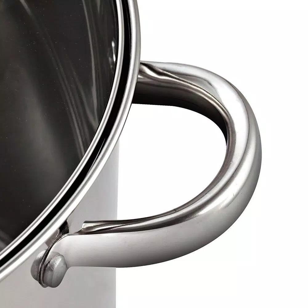 Cook N Home 16 qt. Stainless Steel Stock Pot with Tempered Glass Lid