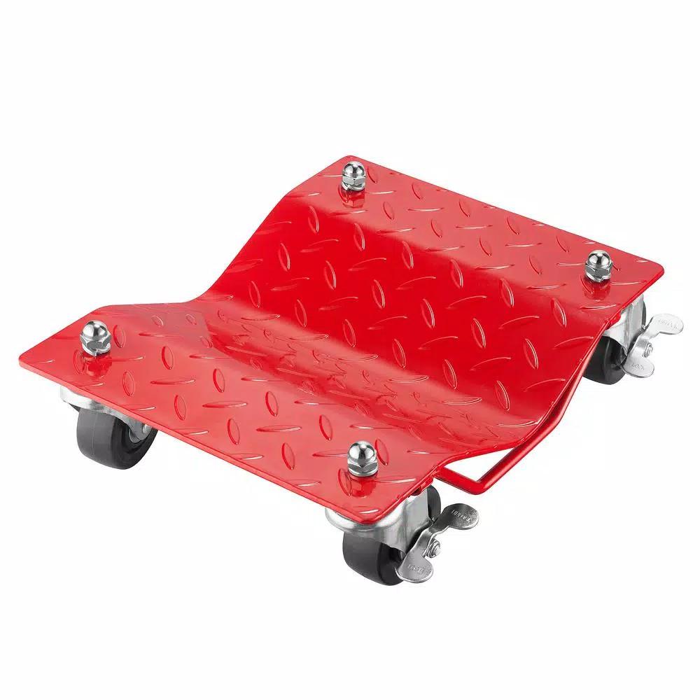 Pentagon Tool Premium Steel Car Tire Dolly 2-Pack, 3000 lb Capacity Wheel Skates