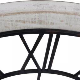 FirsTime & Co. 27 in. Timeworn Farmhouse Wall Clock with Whitewashed Wood Frame thumbnail 3