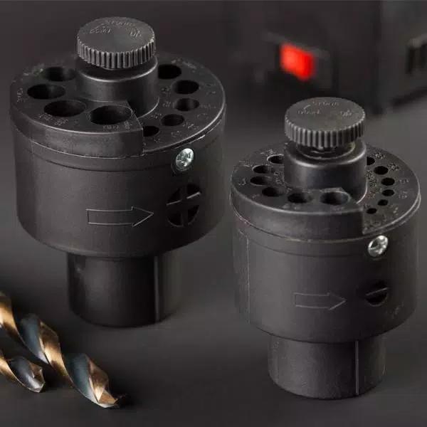 Stark 4.75 in. Dual Head Drill Bit Sharpener, 1700 RPM Max, 9/64 in. to 5/8 in. Sizes