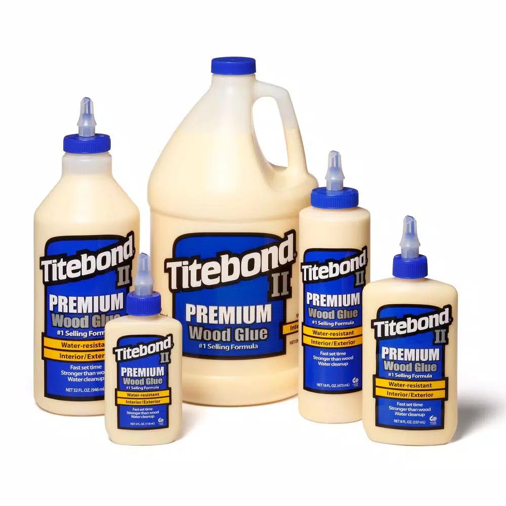 Titebond II Premium Wood Glue, Water-Resistant, 1 Gallon (2-Pack)