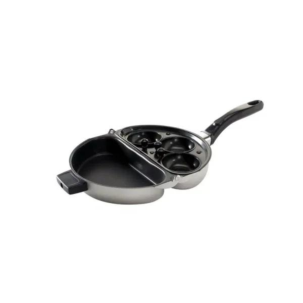 Nordic Ware Folding Steel Egg Poacher and Omelet Pan with Nonstick Insert