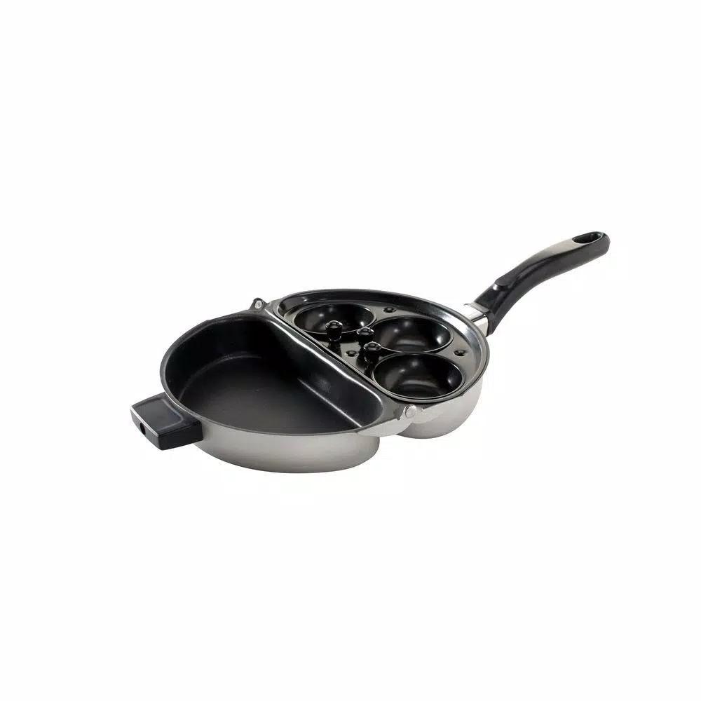 Nordic Ware Folding Steel Egg Poacher and Omelet Pan with Nonstick Insert