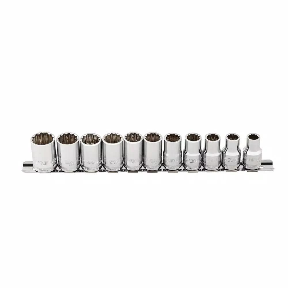 Steelman 11-Piece 1/2 in. Drive 12-Point Metric Socket Set