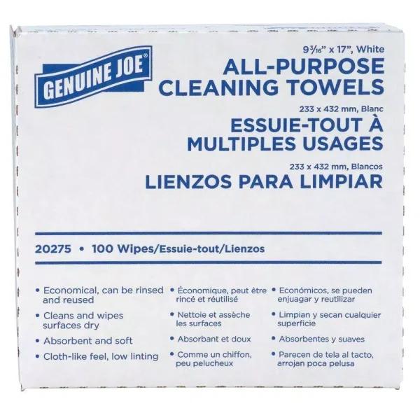 Genuine Joe All-Purpose Cleaning Towels, 16.5 in. x 9.5 in., 100-Sheet Box