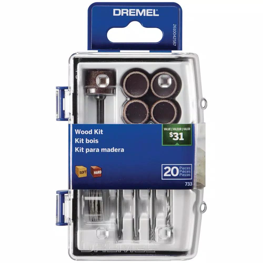 Dremel Wood Accessory Micro Kit, 20-Piece Rotary Tool Accessory Set