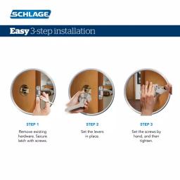 Schlage Accent Matte Black Keyed Entry Door Lever, ANSI Grade 1 thumbnail 4