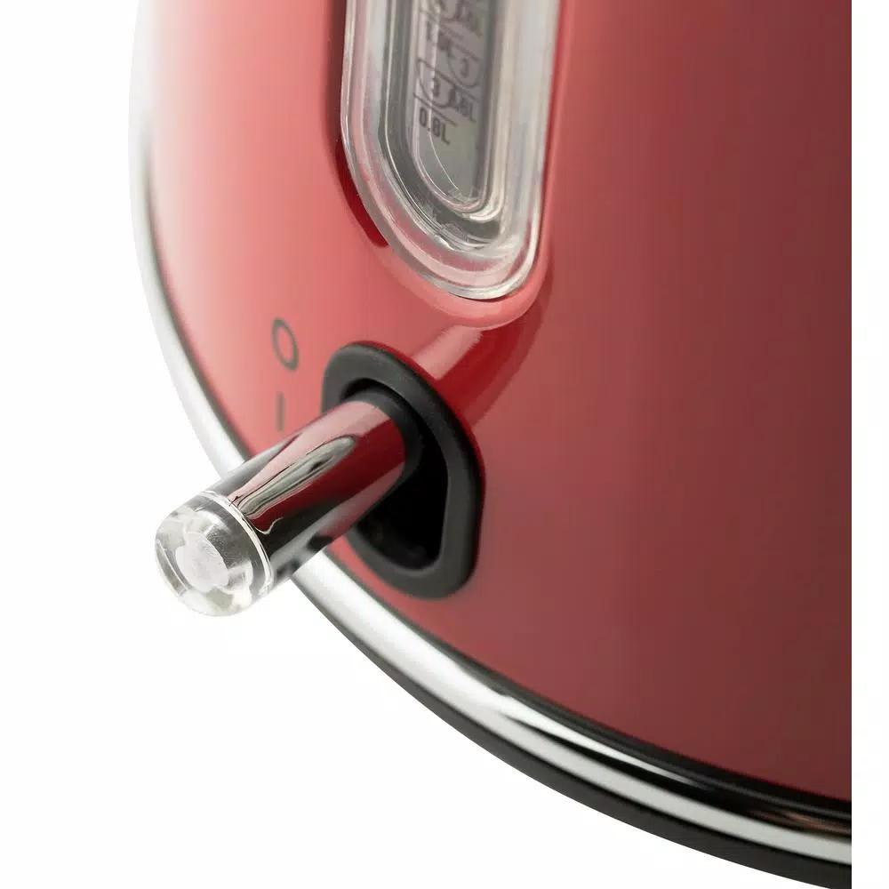 Haden Dorset 1.7L Red Stainless Steel Electric Cordless Kettle, 7-Cup Capacity