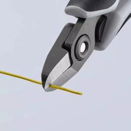 KNIPEX 5 in. Precision Electronics Diagonal Cutters, ESD Safe with Comfort Grip thumbnail 7