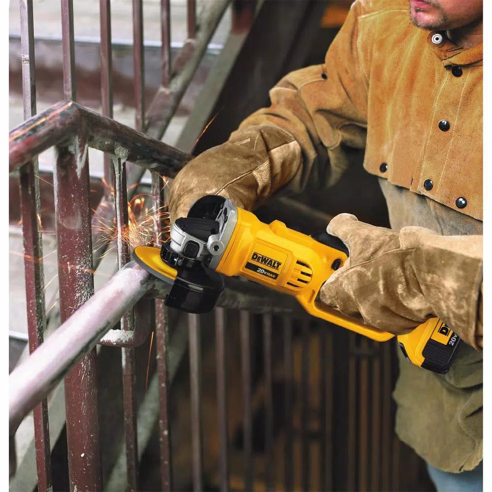 DEWALT 20V MAX Cordless Angle Grinder Kit with 5.0 Ah Battery and Charger, 4.5 in. to 5 in.