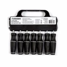 Husky 7-Piece Metric Nut Driver Set with Ergonomic Cushion Grip thumbnail 3