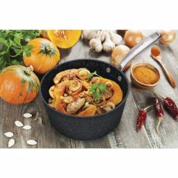 MasterPan Granite Ultra 2 qt. Cast Aluminum Nonstick Saucepan with Glass Lid, Black thumbnail 4