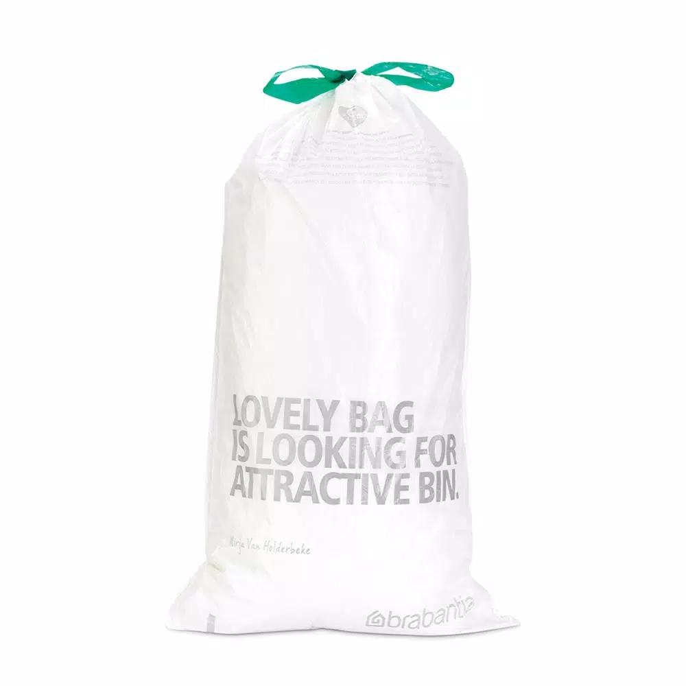 Brabantia Code G Trash Can Liners, 8 Gal. (23L-30L), 240 Count (12 Packs of 20)