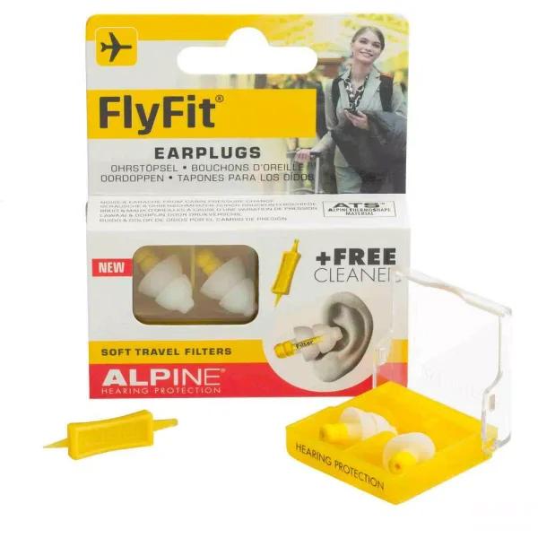 Alpine FlyFit ThermoShape Earplugs for Pressure Regulation and Noise Reduction