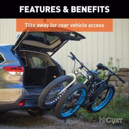 CURT 2-Bike Tray-Style Hitch-Mounted Bike Rack, 1-1/4" or 2" Receiver thumbnail 6