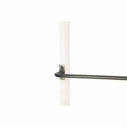 3R Studios 4-Bar Wall Mounted Towel Rack, Distressed Off-White Wood with Black Metal Bars thumbnail 4