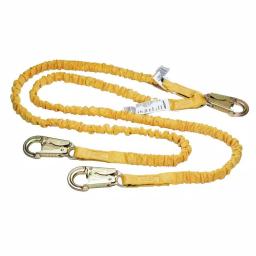 WERNER Upgear 6 ft. SoftCoil Twin Leg Lanyard with Energy Absorbing Inner Core and Snap Hooks thumbnail 1