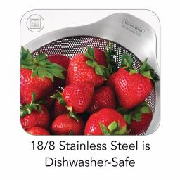 Tramontinas Gourmet 18/8 Stainless Steel Colander Set, 3-Piece thumbnail 3