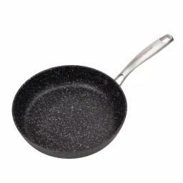 MasterPan Granite Ultra 11 in. Cast Aluminum Nonstick Ceramic Frying Pan, Black Marble thumbnail 1