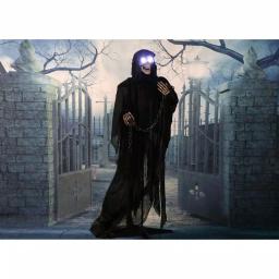 Haunted Hill Farm 5.5 ft. Moaning Grim Reaper Animatronic Halloween Prop thumbnail 3