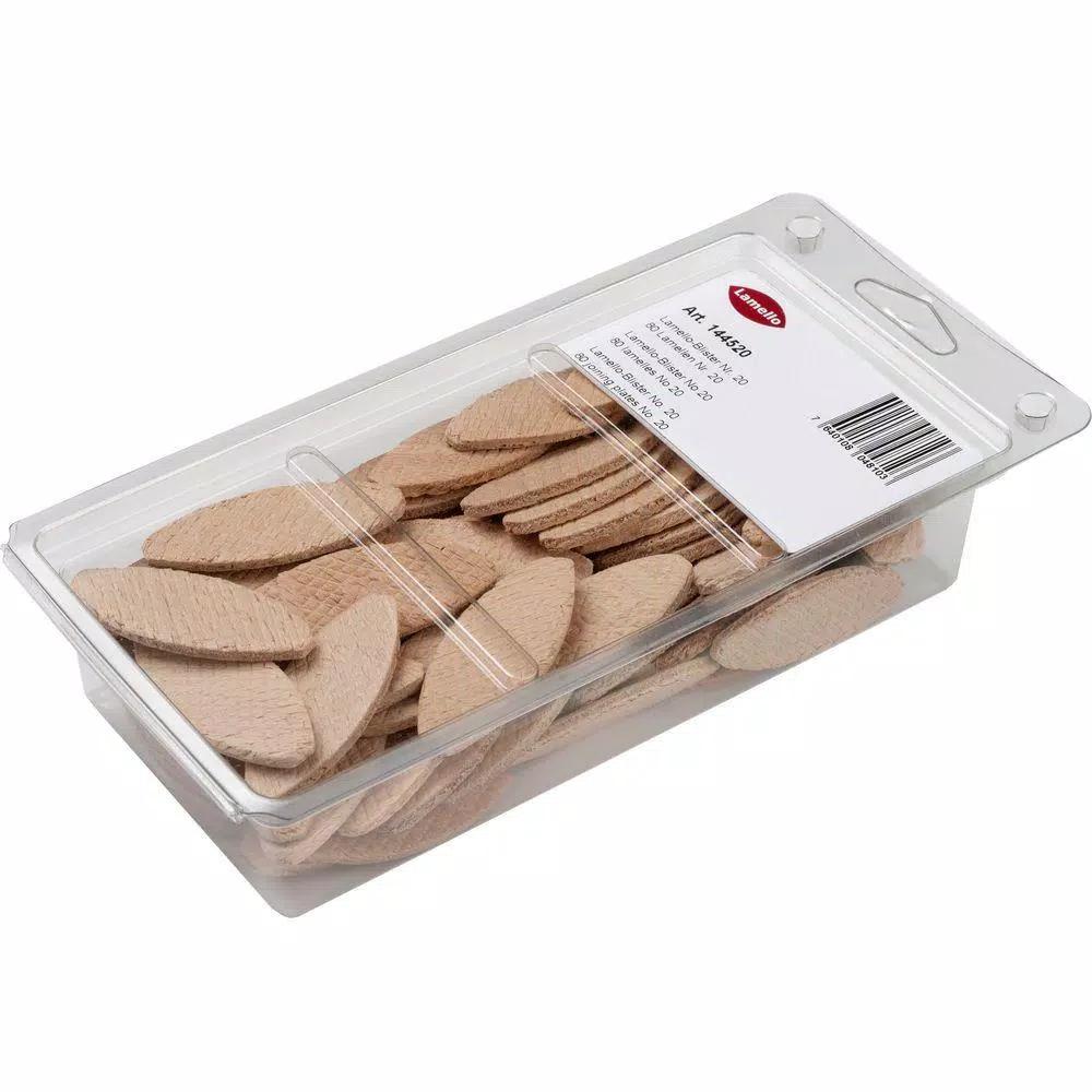 Lamello #0 Beech Wood Biscuits, 47mm, 80 Count