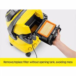 Karcher WD5/P 6.6 Gallon Wet/Dry Vacuum with 1800W Motor and Tact Filter Cleaning thumbnail 7