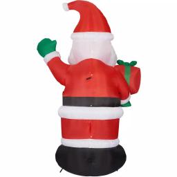 Fraser Hill Farm 10 ft. Santa Claus with Gift Bag Christmas Inflatable with White Lights thumbnail 9