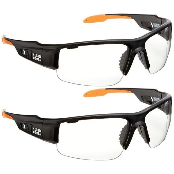 Klein Tools PRO Safety Glasses, Wide Lens, Clear, 2-Pack