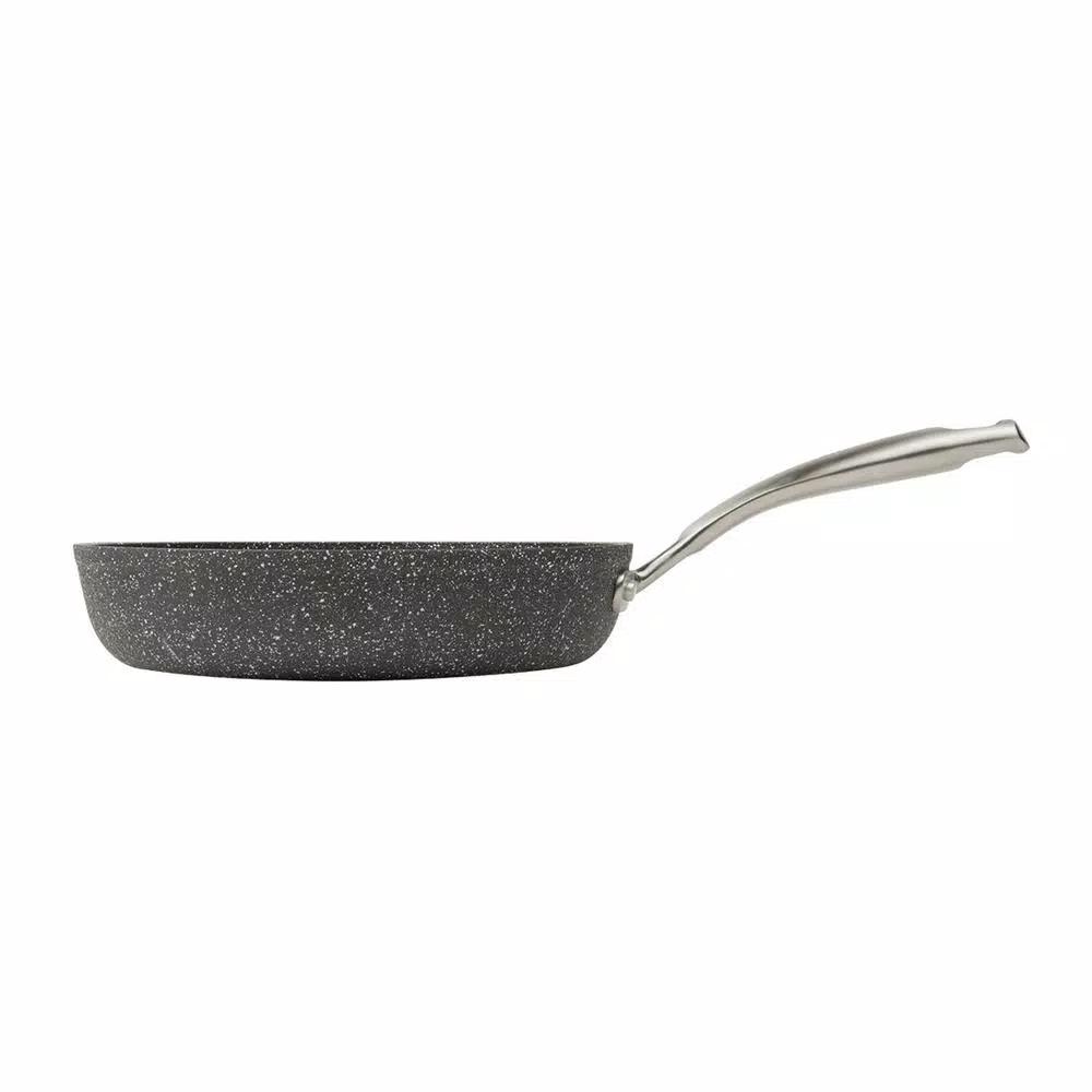 MasterPan Granite Ultra 9.5 in. Cast Aluminum Nonstick Frying Pan, Black Marble Finish