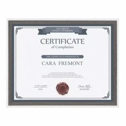 Kate and Laurel Gibson 8.5 x 11 in. Modern Document Picture Frame Set, Gray and White, 4-Pack thumbnail 3