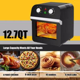 Costway 12.7 Qt. Black Air Fryer Oven with Rotisserie, 1600W Multi-Function Cooker thumbnail 7