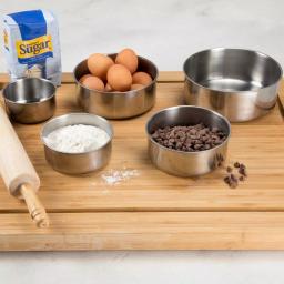 Chef Buddy 5-Piece Stainless Steel Nesting Bowl Set with Airtight Lids thumbnail 6