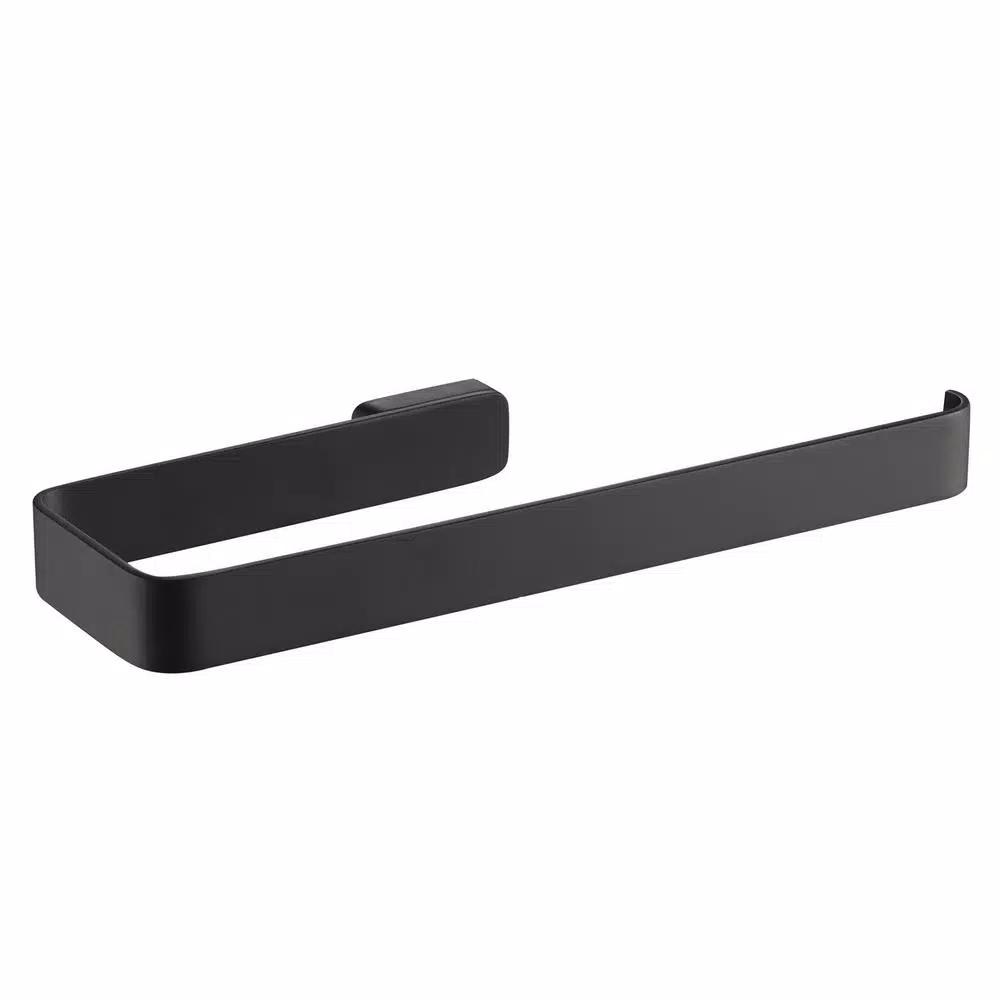 KRAUS Stelios Matte Black Solid Brass Hand Towel Ring
