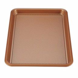Ayesha Curry Nonstick Cookie Pan Set, 3-Piece Copper Steel Bakeware thumbnail 4