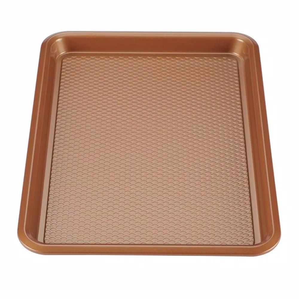 Ayesha Curry Nonstick Cookie Pan Set, 3-Piece Copper Steel Bakeware