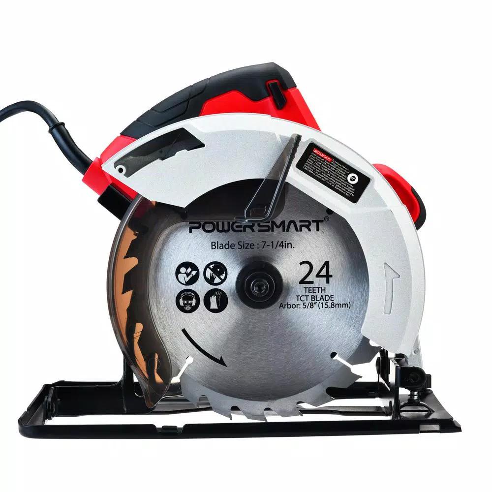 PowerSmart 7-1/4 in. 14 Amp Corded Electric Circular Saw with 5,800 RPM