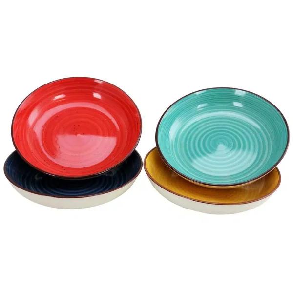 Gibson Home Color Speckle Assorted Stoneware Bowls, Set of 4, 24 oz