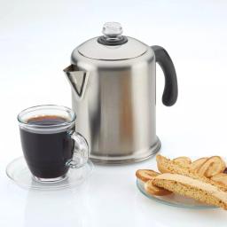 Farberware 8-Cup Brushed Stainless Steel Stovetop Coffee Percolator thumbnail 5