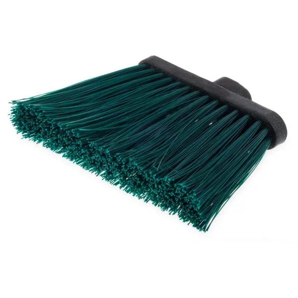Carlisle Duo-Sweep 8 in. Heavy-Duty Green Angle Broom Head with 12 in. Flare, 12-Case Pack