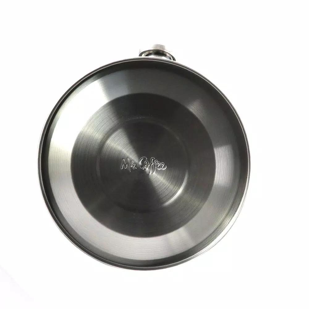 Mr. Coffee 2 Qt. Stainless Steel Whistling Tea Kettle with Cool-Touch Nylon Handle