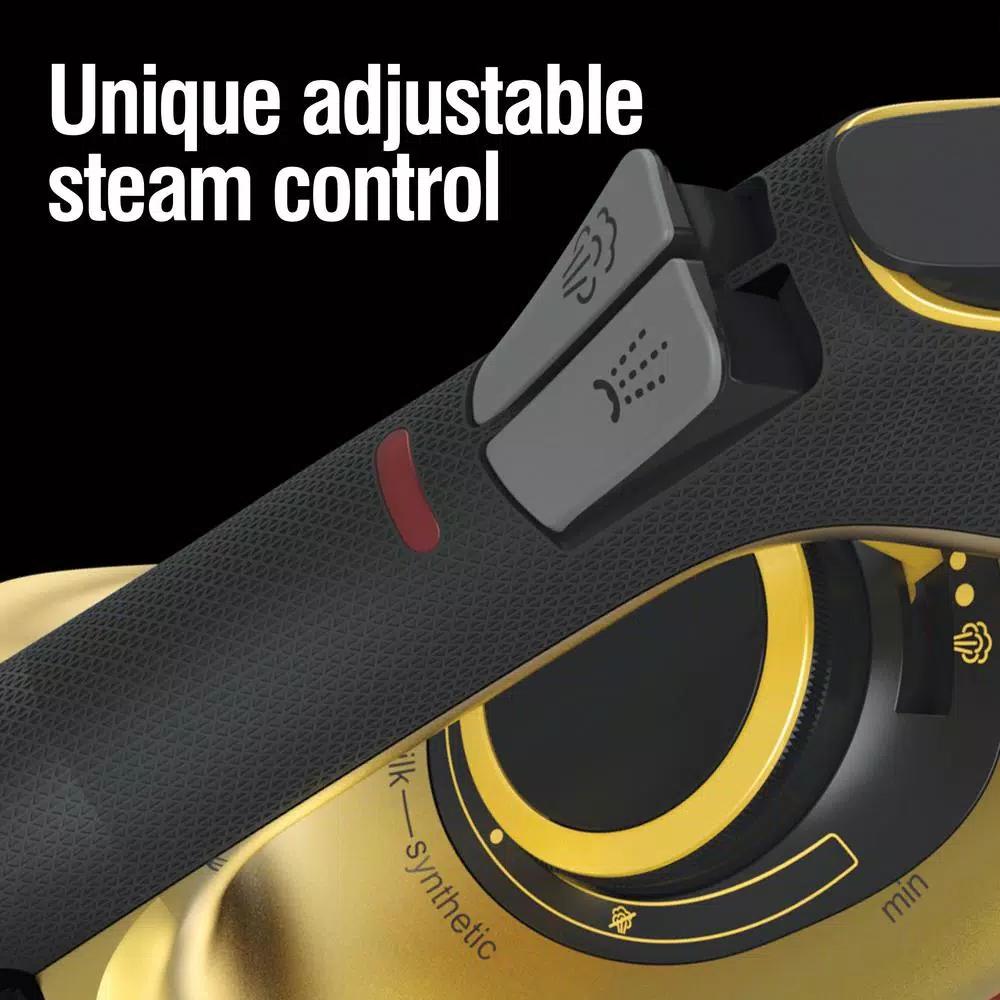 CHI Retractable Cord Steam Iron with Titanium-Infused Ceramic Soleplate, Gold
