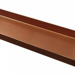 Benjara 29 in. Copper Rectangular Metal Decorative Plant Tray with Trim Edges thumbnail 5
