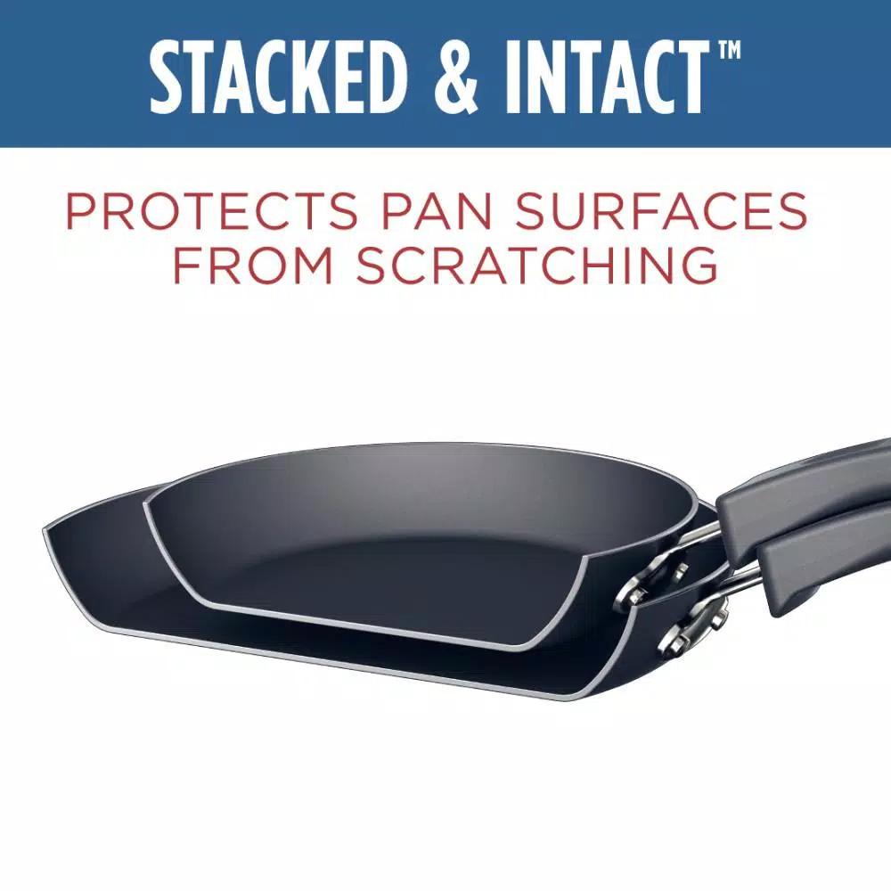 Farberware Neat Nest 12 in. Aluminum Nonstick Skillet, Black