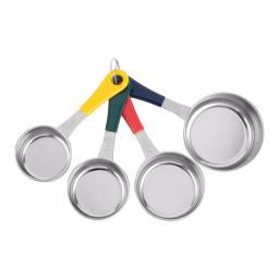Fox Run 4-Piece Stainless Steel Measuring Cup Set with Color-Coated Handles thumbnail 4