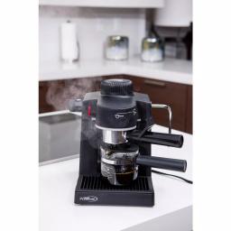 PREMIUM Espresso Machine and Cappuccino Maker with Milk Frother, 4-Cup Tempered Glass Carafe, Black thumbnail 2