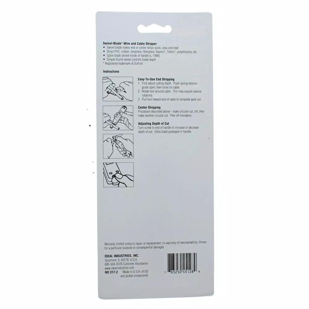 Ideal 1/4 in. to 3/4 in. OD Swivel-Blade Cable Slitter and Ringing Tool