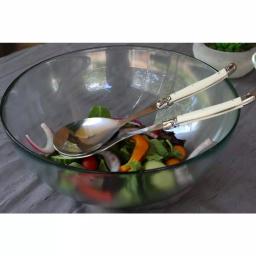 Unbranded French Home Laguiole 2-Piece Faux Ivory Salad Servers Set, Stainless Steel thumbnail 6