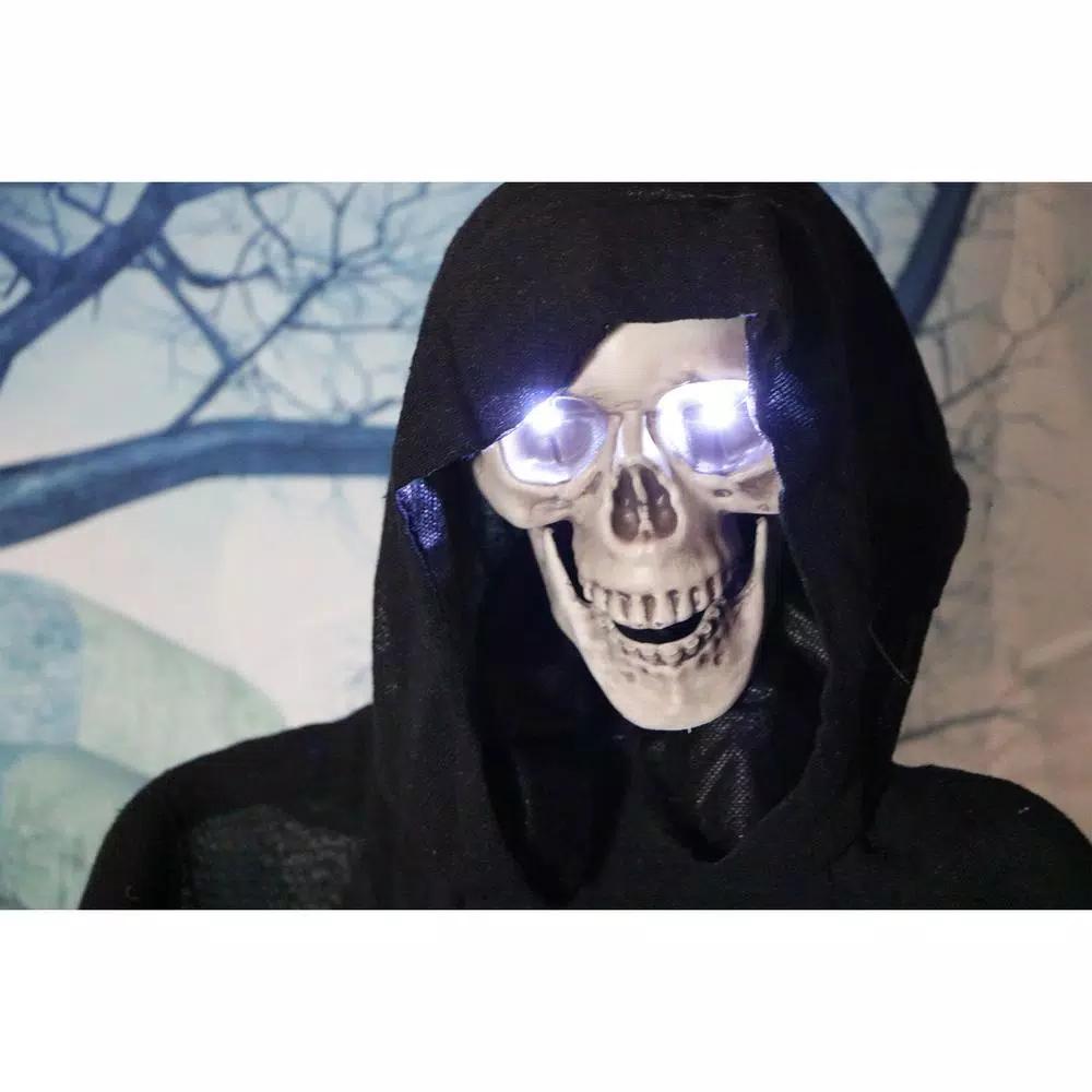 Haunted Hill Farm 5.5 ft. Moaning Grim Reaper Animatronic Halloween Prop