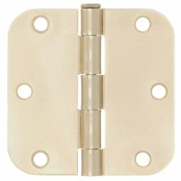 Everbilt 3-1/2 in. x 5/8 in. Radius Satin Brass Steel Butt Door Hinge, 24-Pack thumbnail 2