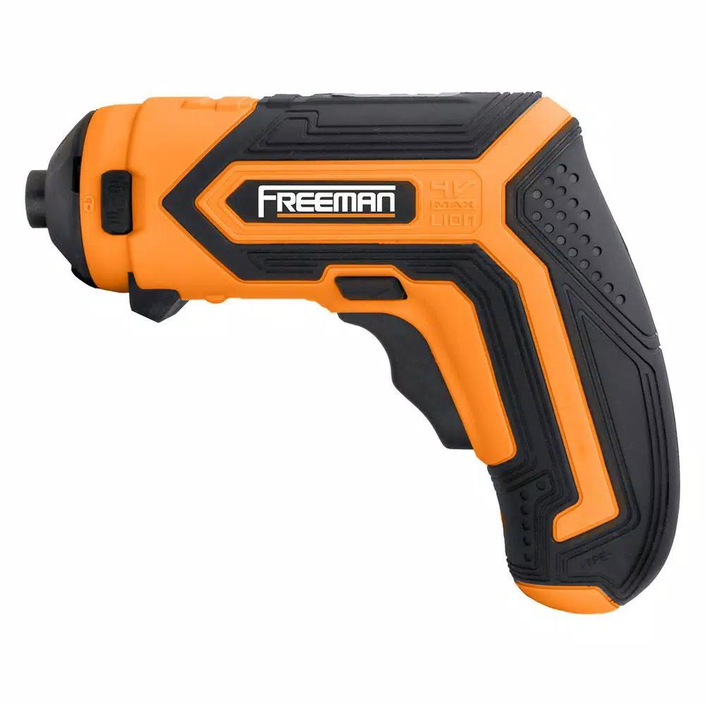 Freeman 3.6V Cordless 5-in-1 Mini Electric Screwdriver Kit with USB Charger and 26-Piece Bit Set